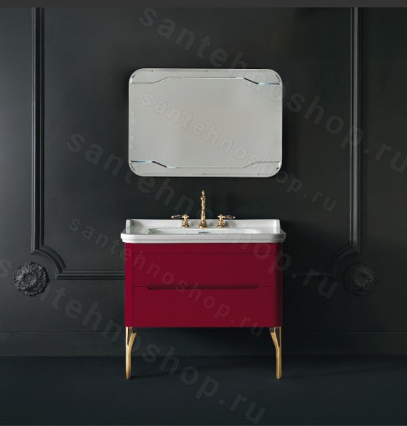 Мебель Kerasan Waldorf 100 bordeaux ножки золото