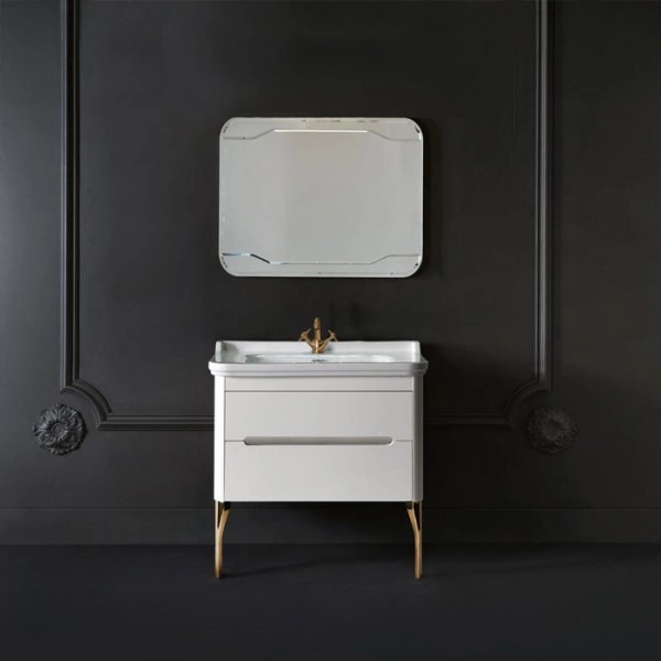 Мебель Kerasan Waldorf 100 white ножки золото