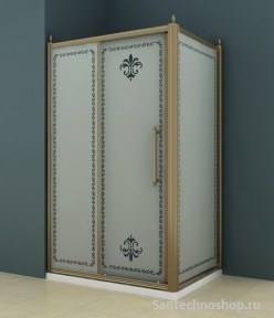 Душевой уголок Cezares Retro AH1 120×100-P-Br-L