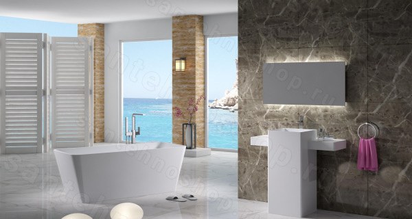 Ванна из искусственного камня NS Bath NSB-16720 матовая