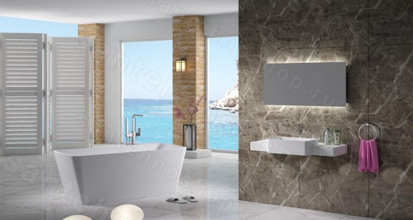 Ванна из искусственного камня NS Bath NSB-15700 матовая