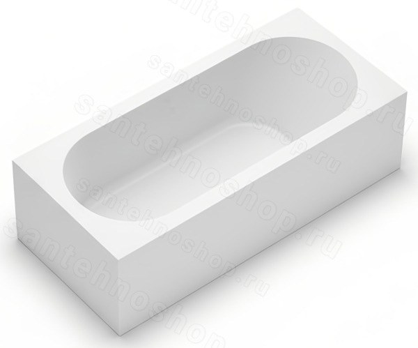 Ванна Salini Fabia 180x80 S-Sense матовая из искусственного камня