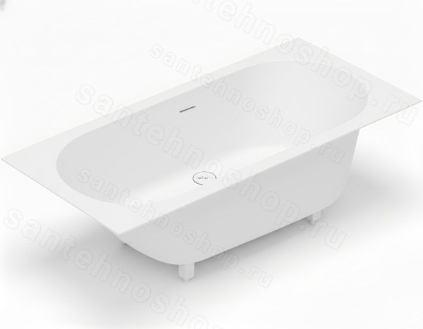 Ванна Salini Ornella Axis Kit 180x80 S-Sense матовая из искусственного камня