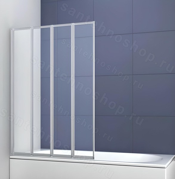 Шторка на ванну Vincea VSB-31100CL 100x140, хромированный профиль