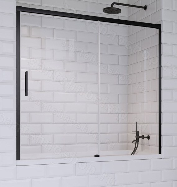 Шторка на ванну Radaway Idea Black PN DWJ 140x150 R, профиль черный