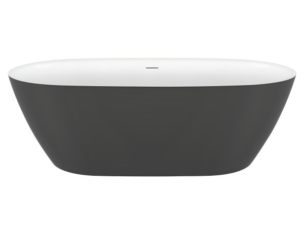 Отдельностоящая акриловая ванна Black&amp;White SB330 Grey 170x78