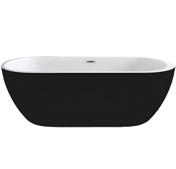 Отдельностоящая акриловая ванна Black&amp;White SB105 Black 170x80