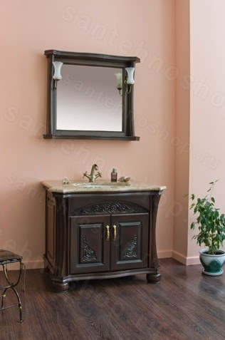 Мебель для ванной комнаты Аллигатор Classic ALC 90Е чёрный с серебряной патиной