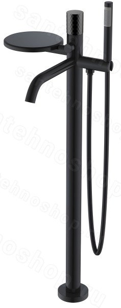 Напольный смеситель для ванны Boheme Stick 129-BB, черный матовый