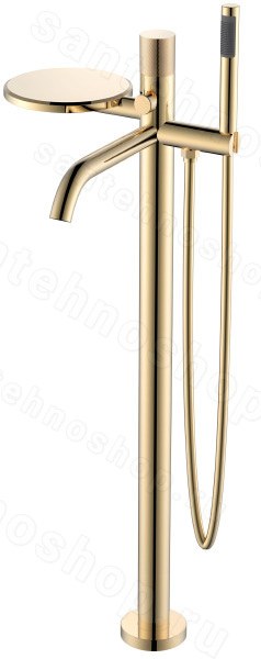 Напольный смеситель для ванны Boheme Stick 129-GG.2, золото