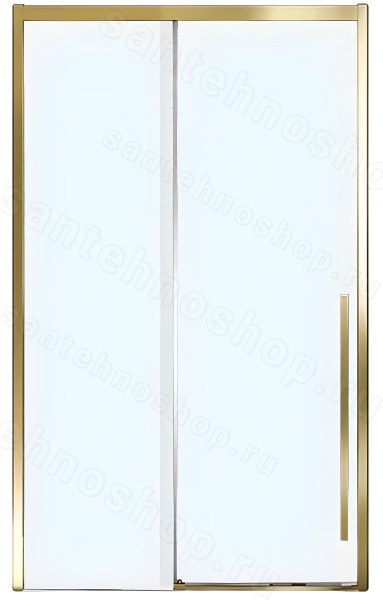 Душевая дверь Veconi Premium Trento PTD-30G 130x200, профиль золотой