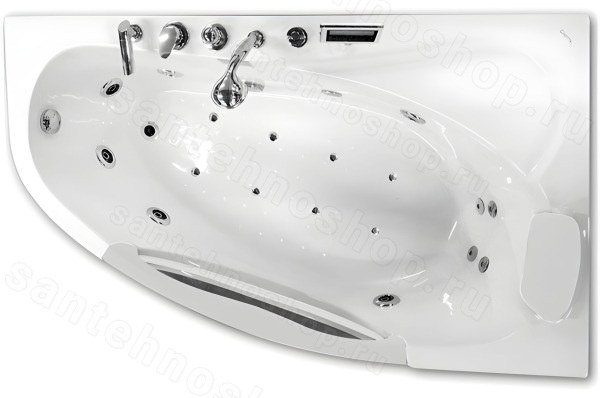 Акриловая ванна Gemy G9046 K R 160x95 с гидро и аэромассажем