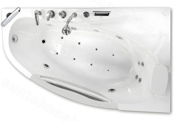Акриловая ванна Gemy G9046 O R 160x95 с гидро и аэромассажем