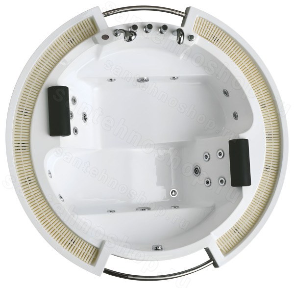 Акриловая ванна Gemy G9060 B 210x210 с гидромассажем