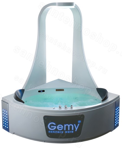 Акриловая ванна Gemy G9069 K 150x150 с гидромассажем и аэромассажем
