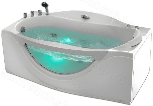 Акриловая ванна Gemy G9072 B L 170x90 с гидромассажем