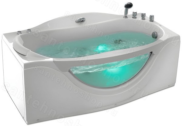 Акриловая ванна Gemy G9072 B R 170x90 с гидромассажем
