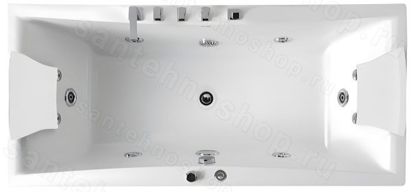Акриловая ванна Gemy G9076 B 175x80 с гидромассажем