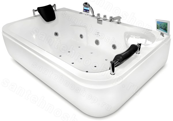 Акриловая ванна Gemy G9085 O L 180x115 с аэромассажем и гидромассажем