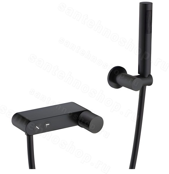 Смеситель для ванны с душем Boheme Stick 123-BB.2, черный матовый