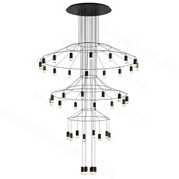 Подвесная люстра Imperiumloft Vibia Wireflow 40.1639-0