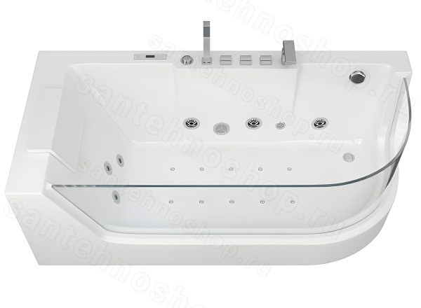 Акриловая ванна Grossman GR-17000L 170x80 с гидромассажем и аэромассажем