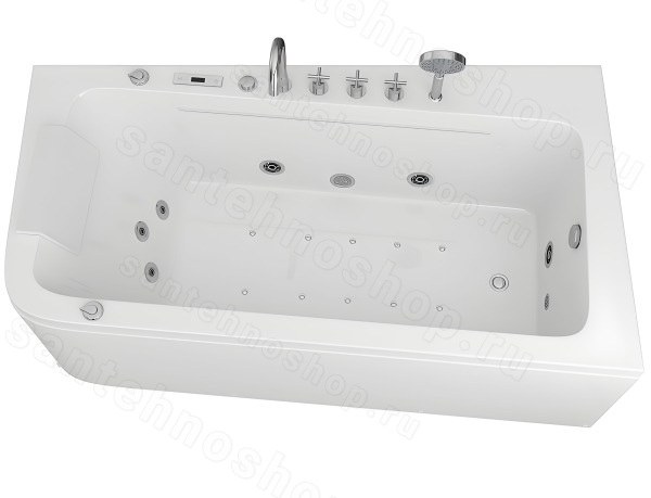 Акриловая ванна Grossman GR-17095R 170x95 с гидромассажем и аэромассажем