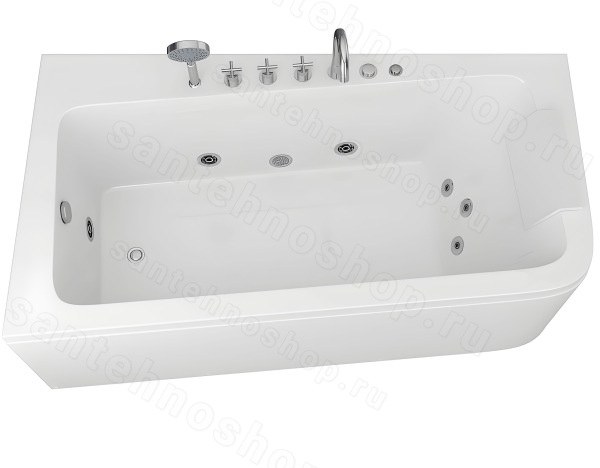 Акриловая ванна Grossman GR-17095-1R 170x95 с гидромассажем