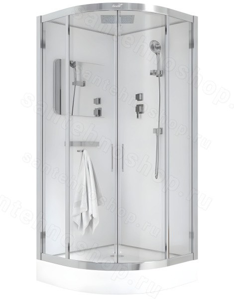 Душевая кабина Ceruttispa Viva 101 100x100 с верхним душем