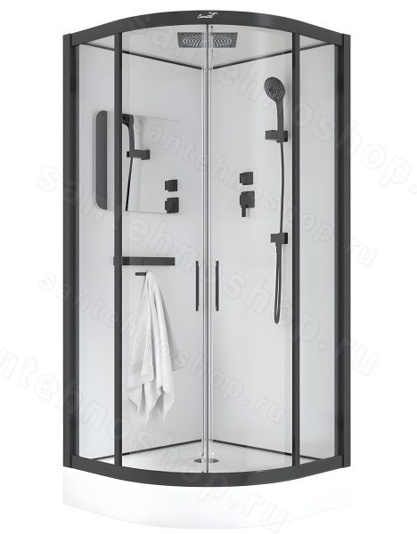 Душевая кабина Ceruttispa Viva 91B 90x90 с верхним душем