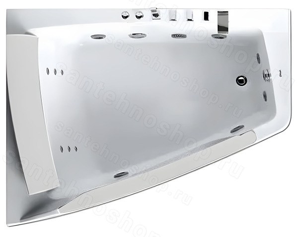 Акриловая ванна Gemy G9056 B L 170x130 с гидромассажем