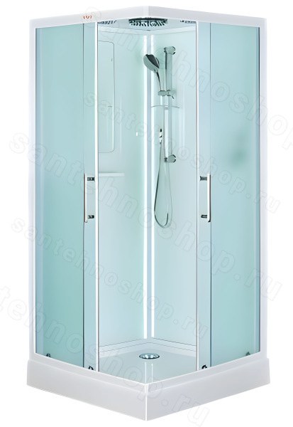 Душевая кабина Esbano Led ESKL100CKR 100x100 с верхним душем