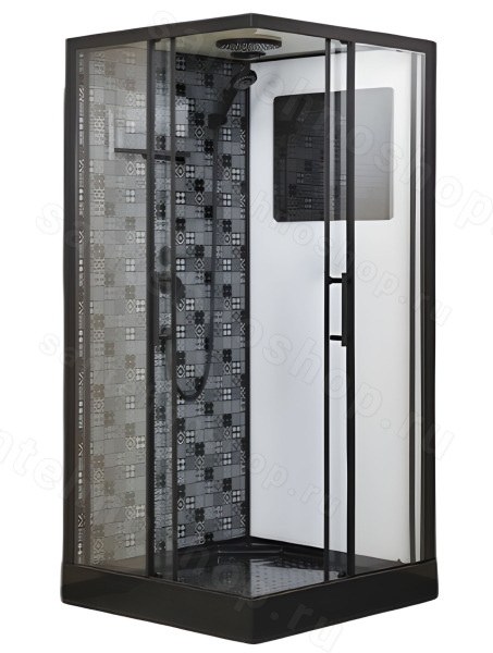 Душевая кабина Esbano ESB-100CKR 100x100 c верхним душем
