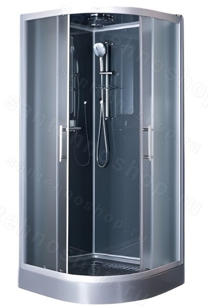 Душевая кабина Esbano Grey ESGT-100CR 100x100 с верхним душем