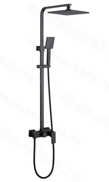 Душевая система Abber Daheim AF8220B, черная матовая