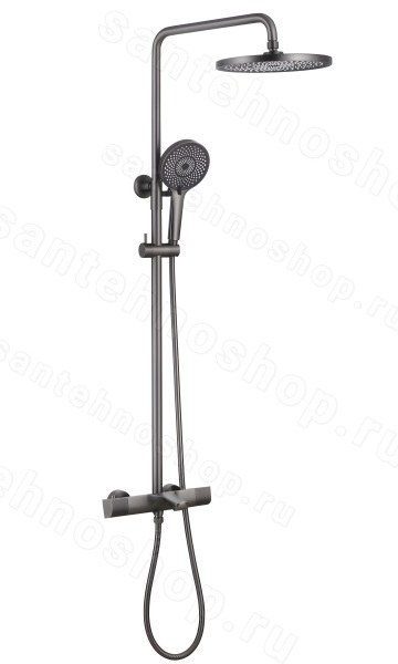 Душевая система Abber Thermostat AF8516NG  с изливом, никель