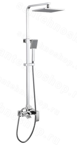 Душевая система Abber Wasserfall AF8616 с изливом, хром