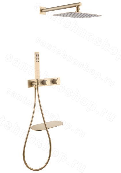 Душевая система Abber Rund AF8750G , матовое золото