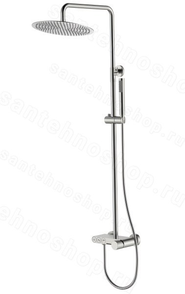 Душевая система Boheme Stick 128-NB.4 с изливом, никель