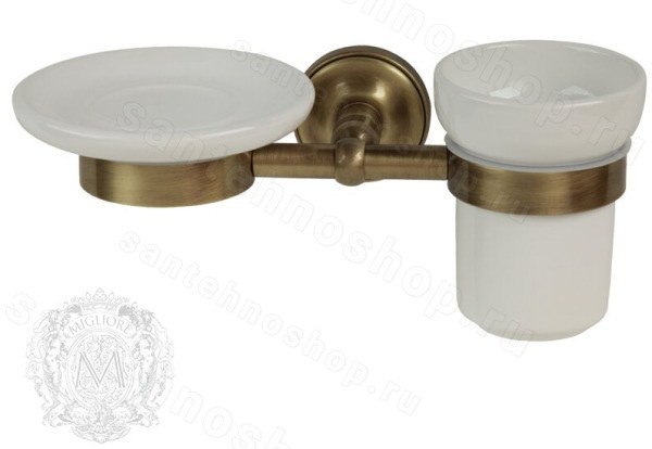 Мыльница и стакан Migliore Mirella ML.MRL-M066-BR