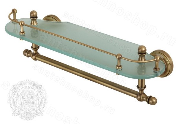Полка с полотенцедержателем Migliore Mirella ML.MRL-M040.BR