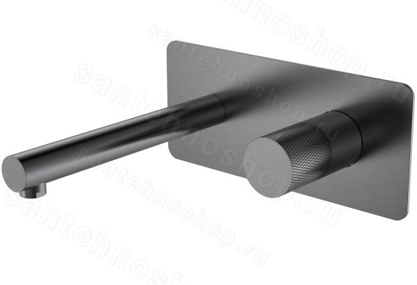 Смеситель для раковины Boheme Stick 125-GM.2, оружейная сталь