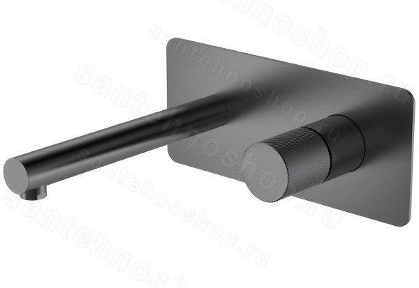 Смеситель для раковины Boheme Stick 125-GM.4, оружейная сталь