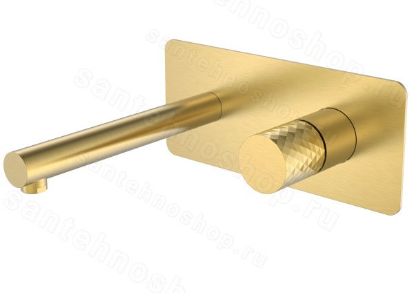 Смеситель для раковины Boheme Stick 125-MG, матовое золото