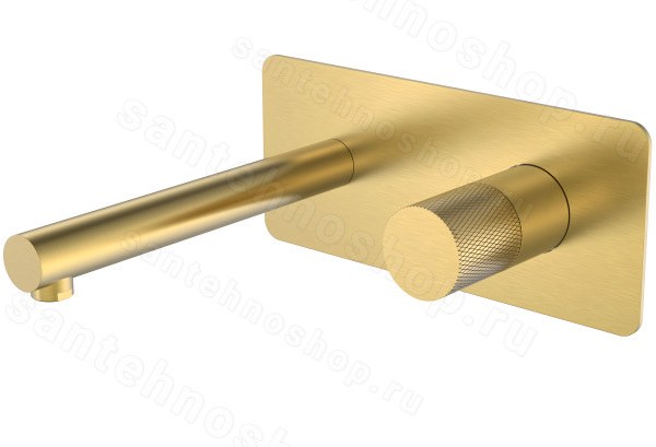 Смеситель для раковины Boheme Stick 125-MG.2, матовое золото