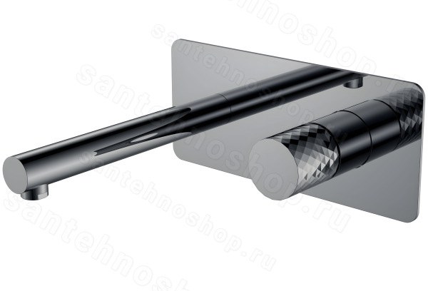 Смеситель для раковины Boheme Stick 125-SGM, оружейная сталь