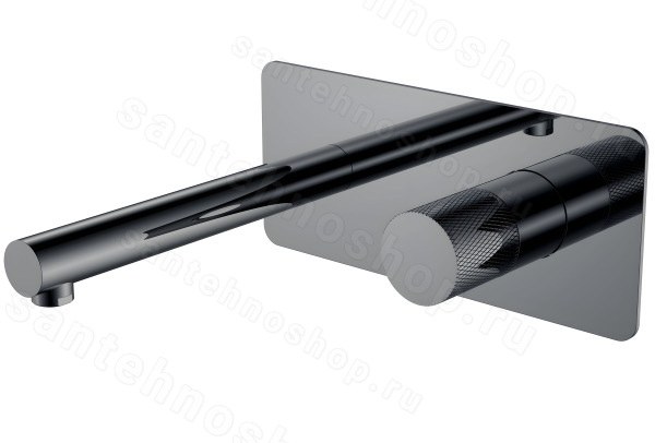 Смеситель для раковины Boheme Stick 125-SGM.2, оружейная сталь