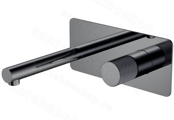 Смеситель для раковины Boheme Stick 125-SGM.3, оружейная сталь