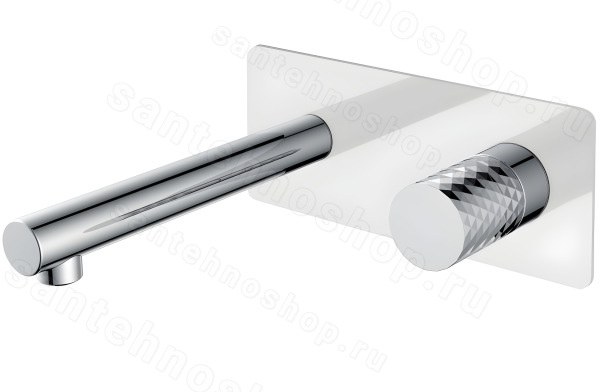 Смеситель для раковины Boheme Stick 125-WCR, белый матовый