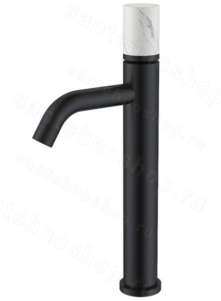 Смеситель для раковины Boheme Stick 122-B-MR-W, черный матовый